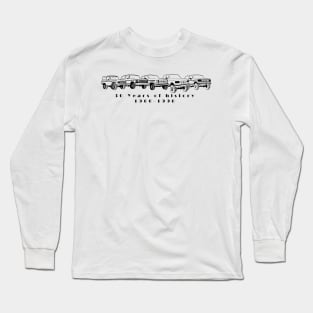 1966-1996 Broncos, Black Print Long Sleeve T-Shirt